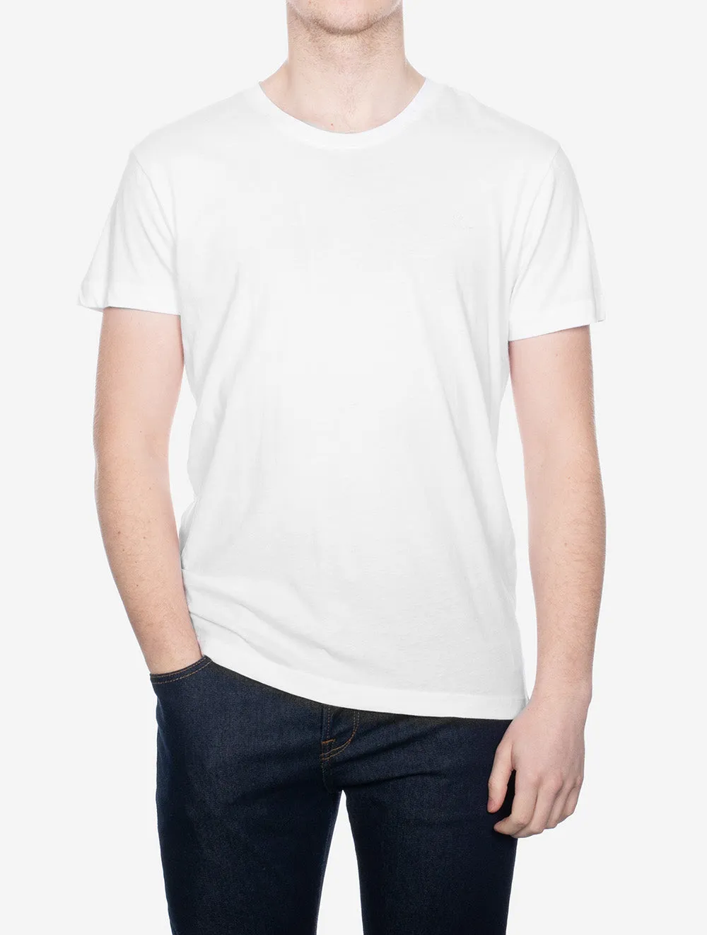 2er-Pack Rundhals-T-Shirts in Marineblau, Grau und Weiß