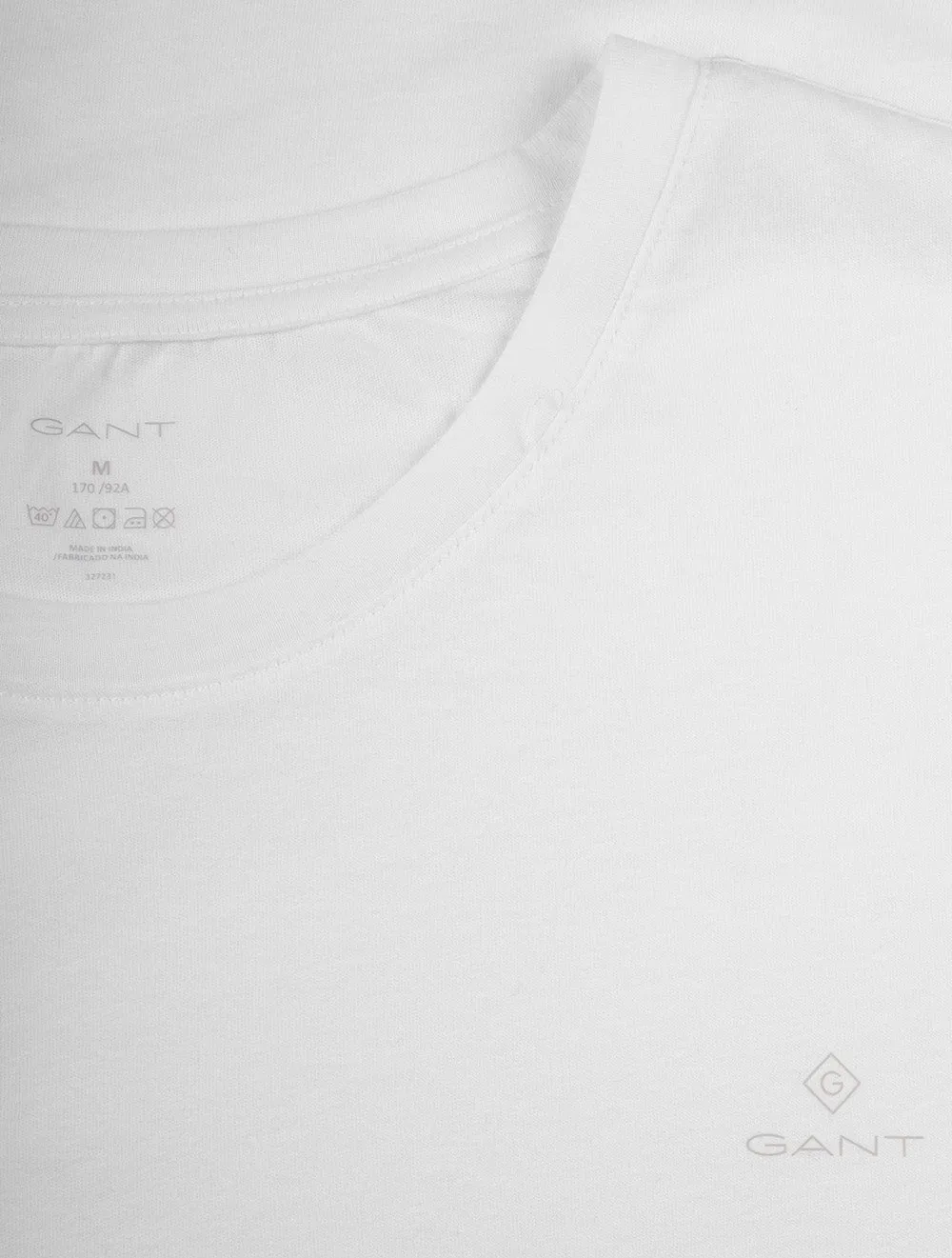 2er-Pack Rundhals-T-Shirts in Marineblau, Grau und Weiß