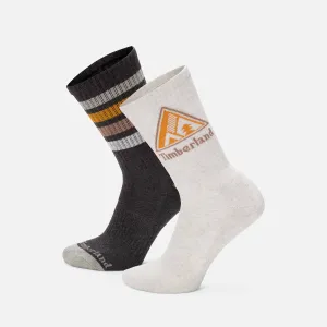 2er-Pack Quad-Streifen-Crew-Socke