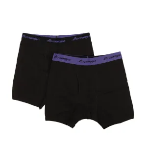 95-PSY-1034/XS Boxer-Shorts Schwarz/Lila Schwarz/Lila PSYCHWORLD Logo-Bund Boxershorts 2er-Pack