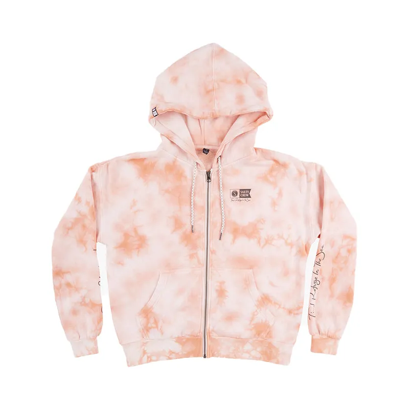 Alpha Zip Hoody - Pfirsich-Tie-Dye