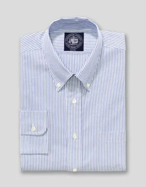 BLAU/WEIßES OXFORD-HERMD - SCHLANKER SCHNITT