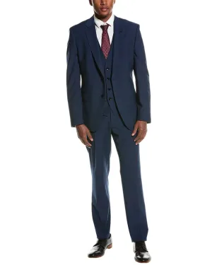 BOSS Hugo Boss 3-teiliger Slim Fit Anzug aus Wollmischgewebe