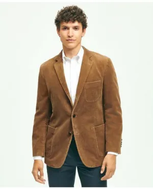 Brooks Brothers Herren Classic Fit Stretch Baumwolle Breitkord Sportjacke Mittelbraun Brooks Brothers