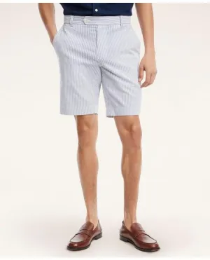Brooks Brothers Herren-Baumwoll-Seersucker-Gestreifte Shorts Blau Brooks Brothers