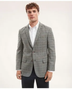 Brooks Brothers Herren Madison Relaxed-Fit Lambswool Multi-Plaid Sportmantel Beige Brooks Brothers