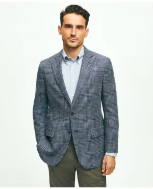 Brooks Brothers Herren Madison Traditional-Fit Hopsack Karo Sportjacke Blau Brooks Brothers