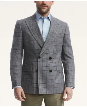 Brooks Brothers Herren Regent Regular-Fit Doppelreihiger Sportmantel Blau/Grau Brooks Brothers
