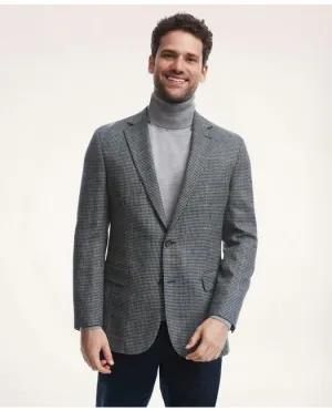 Brooks Brothers Herren Regent Regular-Fit Houndstooth mit Deco Lambswool Sportjacke Grau Brooks Brothers