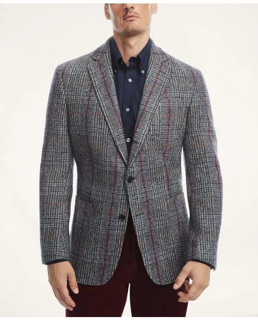 Brooks Brothers Herren Regent Regular-Fit Woll-Sportjacke Grau Brooks Brothers