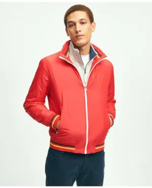 Brooks Brothers Herren Dreijahreszeiten-Windbreaker-Pullover Rot Brooks Brothers