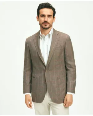 Brooks Brothers Herren Sportjacke mit Patten in Braun, traditionelle Passform aus Wolle von Brooks Brothers
