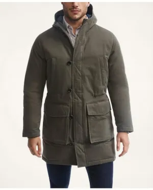Brooks Brothers Herren Ultimate Daunen-Parka Jacke Grün Brooks Brothers