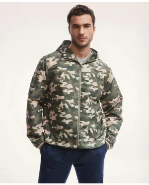 Brooks Brothers Herren wasserabweisender Tarnfleck-Windbreaker Pullover Olive Brooks Brothers