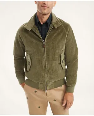 Brooks Brothers Herren Harrington-Jacke aus Breitwale-Cord in Oliv Brooks Brothers