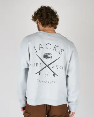 Bus Stop Schweres Crewneck - Grau