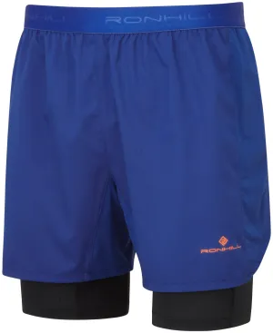 Bekleidung Ronhill Herren Ronhill Tech Twin 2 In 1 Herren Laufshorts - Blau