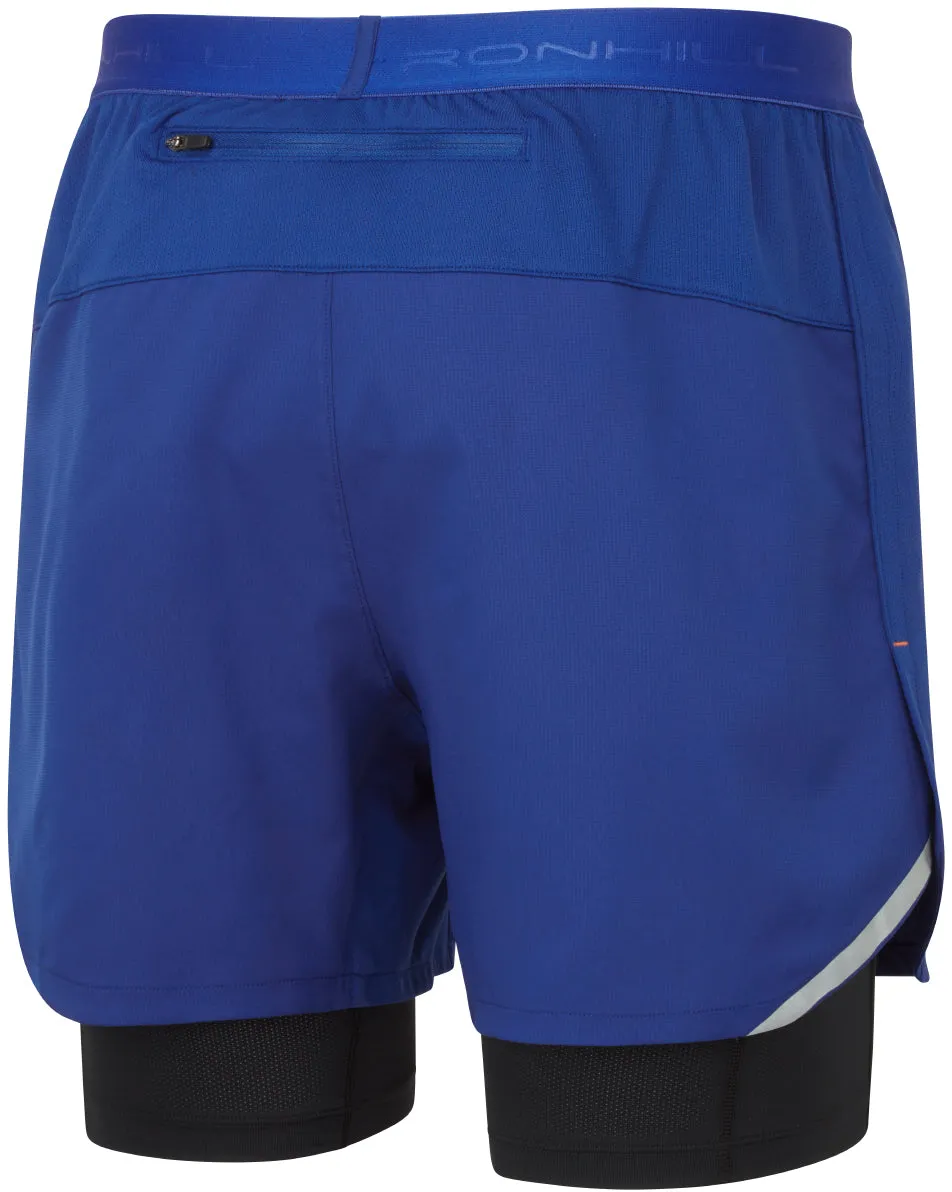 Bekleidung Ronhill Herren Ronhill Tech Twin 2 In 1 Herren Laufshorts - Blau