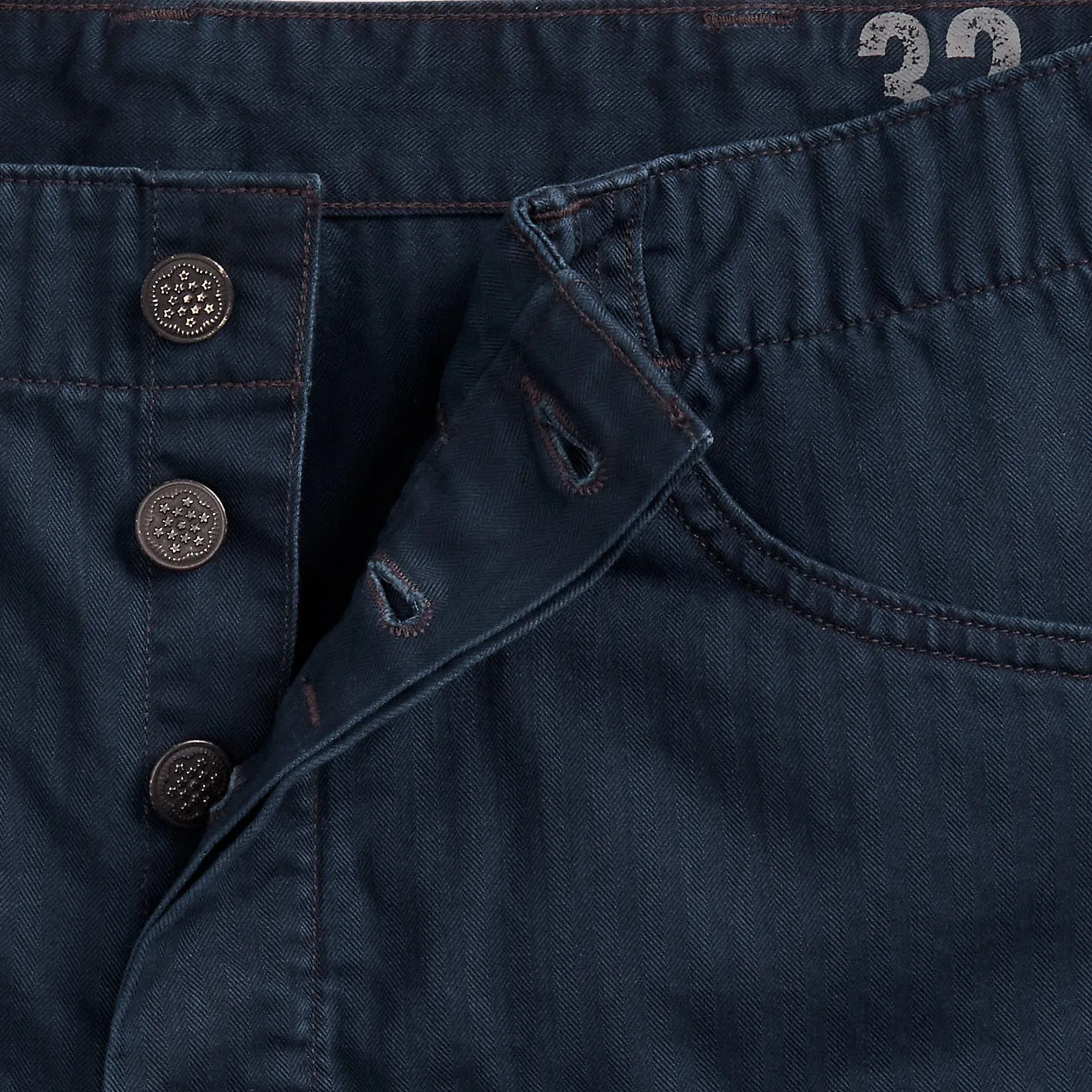 Bekleidung RRL von Ralph Lauren Herren RRL von Ralph Lauren Fischgrattwill Feldkurzhose Marineblau