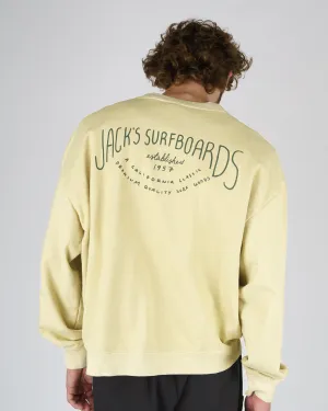 Crescent Schweres Crewneck - Gelb