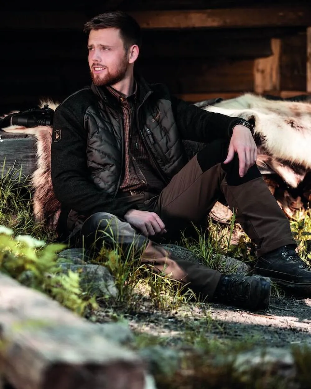 Deerhunter Moor Steppjacke mit Strickärmeln Deerhunter