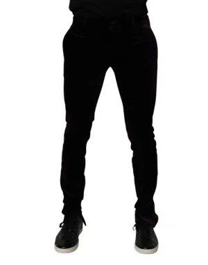 Dolce & Gabbana Velvet Cotton Herrenanzug formelle Herrenhose