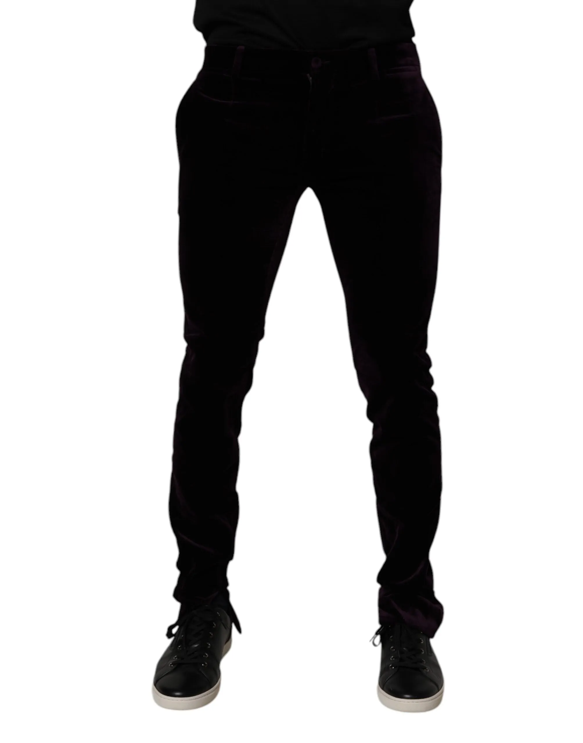 Dolce & Gabbana Velvet Cotton Herrenanzug formelle Herrenhose