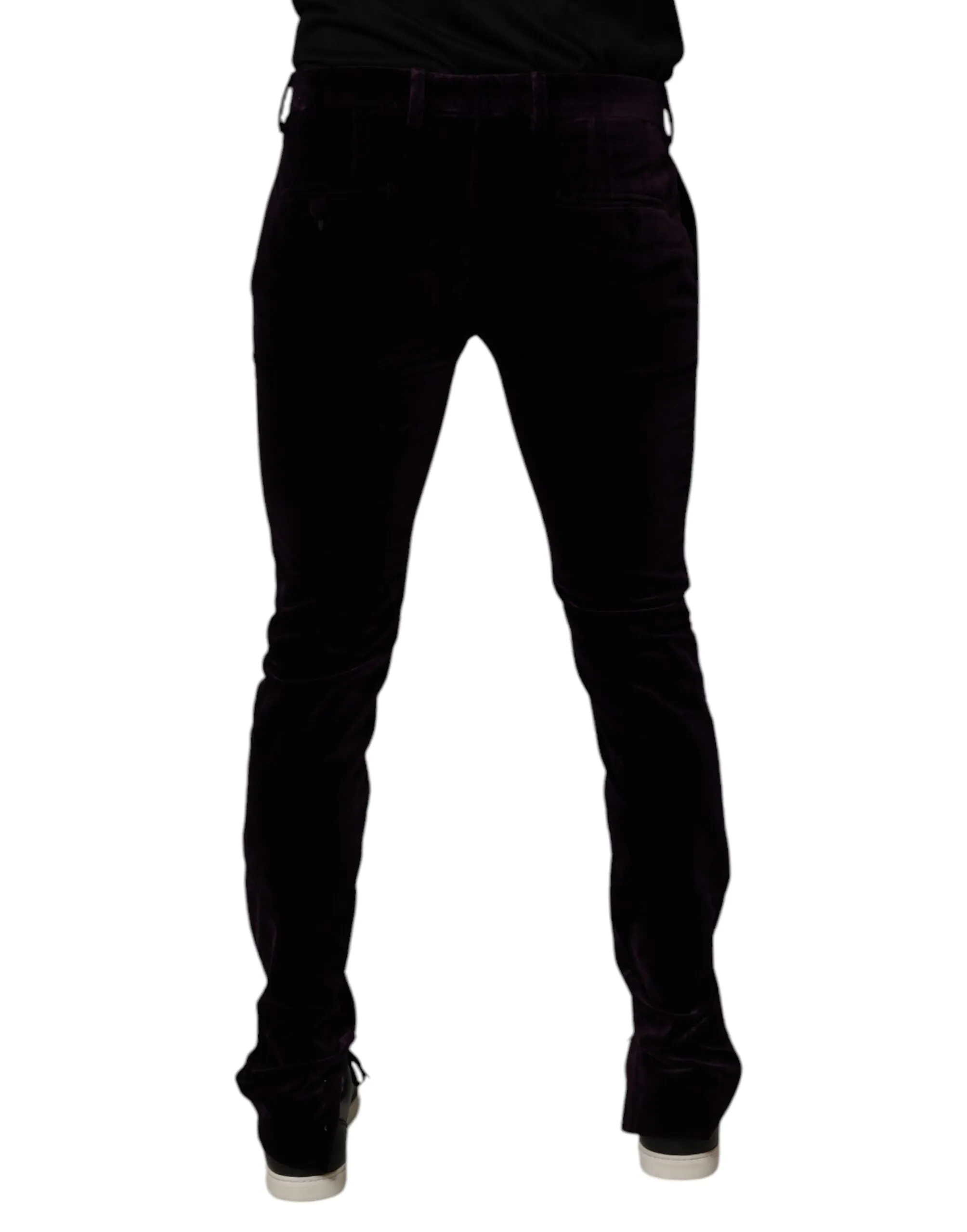 Dolce & Gabbana Velvet Cotton Herrenanzug formelle Herrenhose