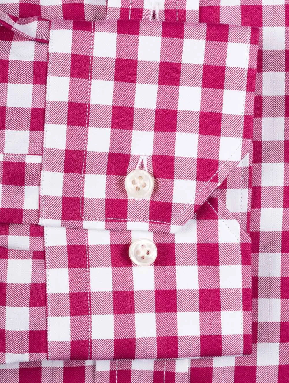 Gingham Knopfhemd Fuchsia