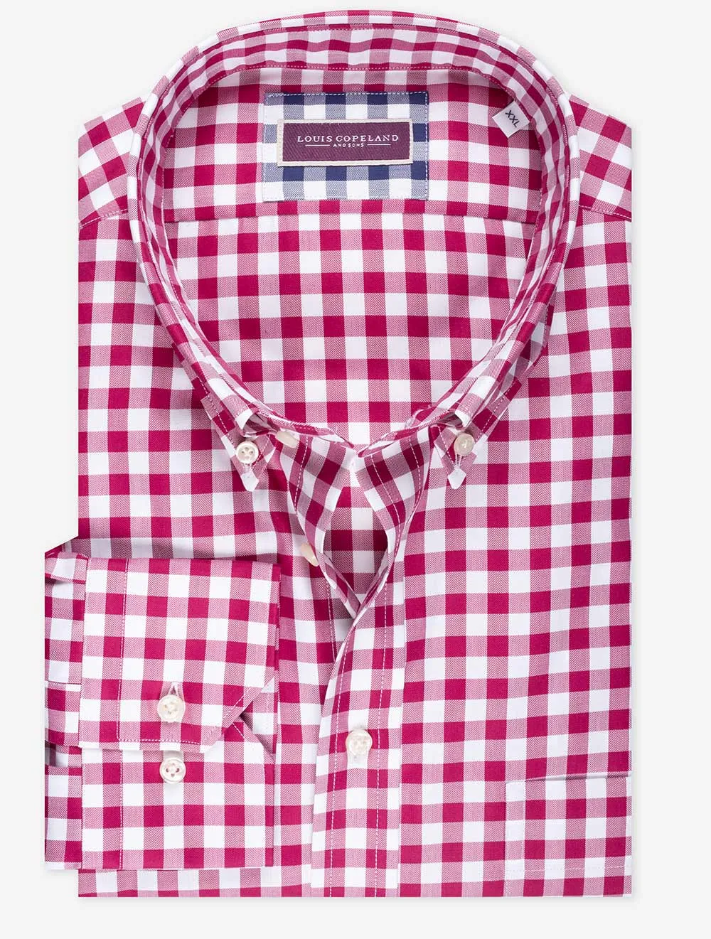 Gingham Knopfhemd Fuchsia
