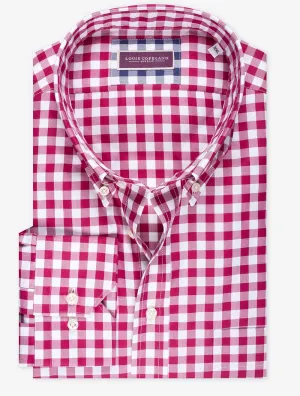 Gingham Knopfhemd Fuchsia
