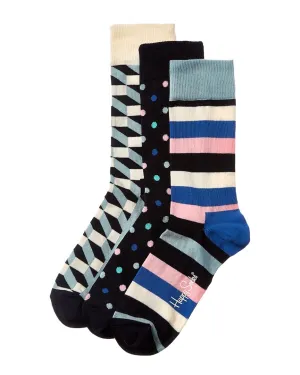 Happy Socks Optik-Geschenkset mit 3 Paar Socken