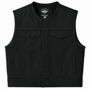 Legendärer 'Lowlife Canvas' Cropped Fitted Club Style Motorcycle Vest