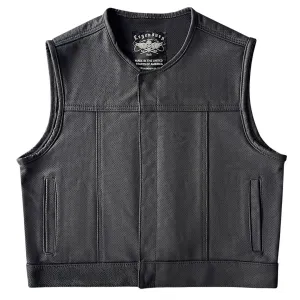 Legendärer 'Lowlife NCP Perforierter' Leder-Cropped-Passform-Clubstyle-Motorradweste