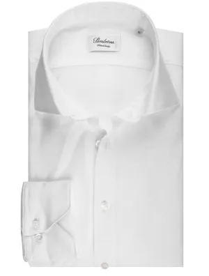 Weißes Leinen-Passform-Shirt
