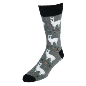 Herren Socken mit Alpaka-Print
