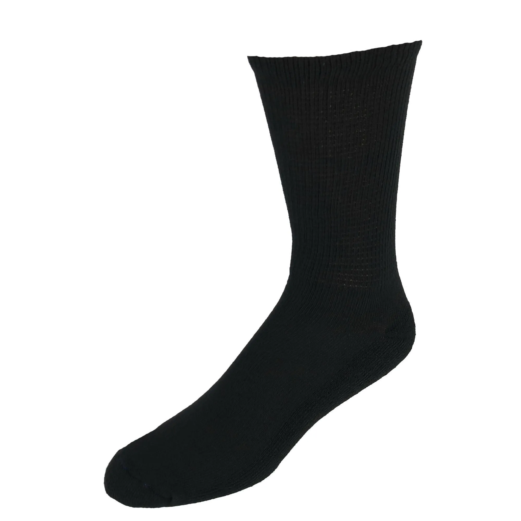 Herren Diabetes- und Durchblutungs-Crew-Socken in großer und langer Größe (4-Pack)