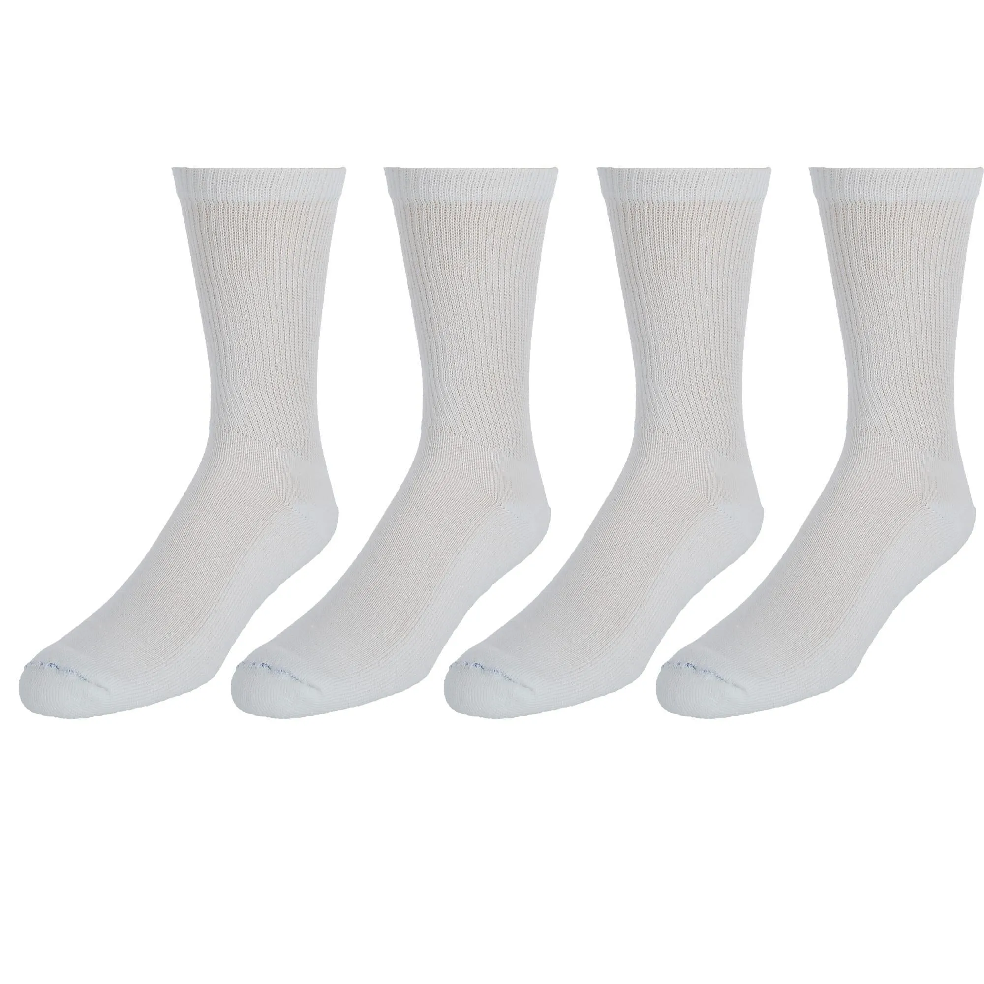 Herren Diabetes- und Durchblutungs-Crew-Socken in großer und langer Größe (4-Pack)