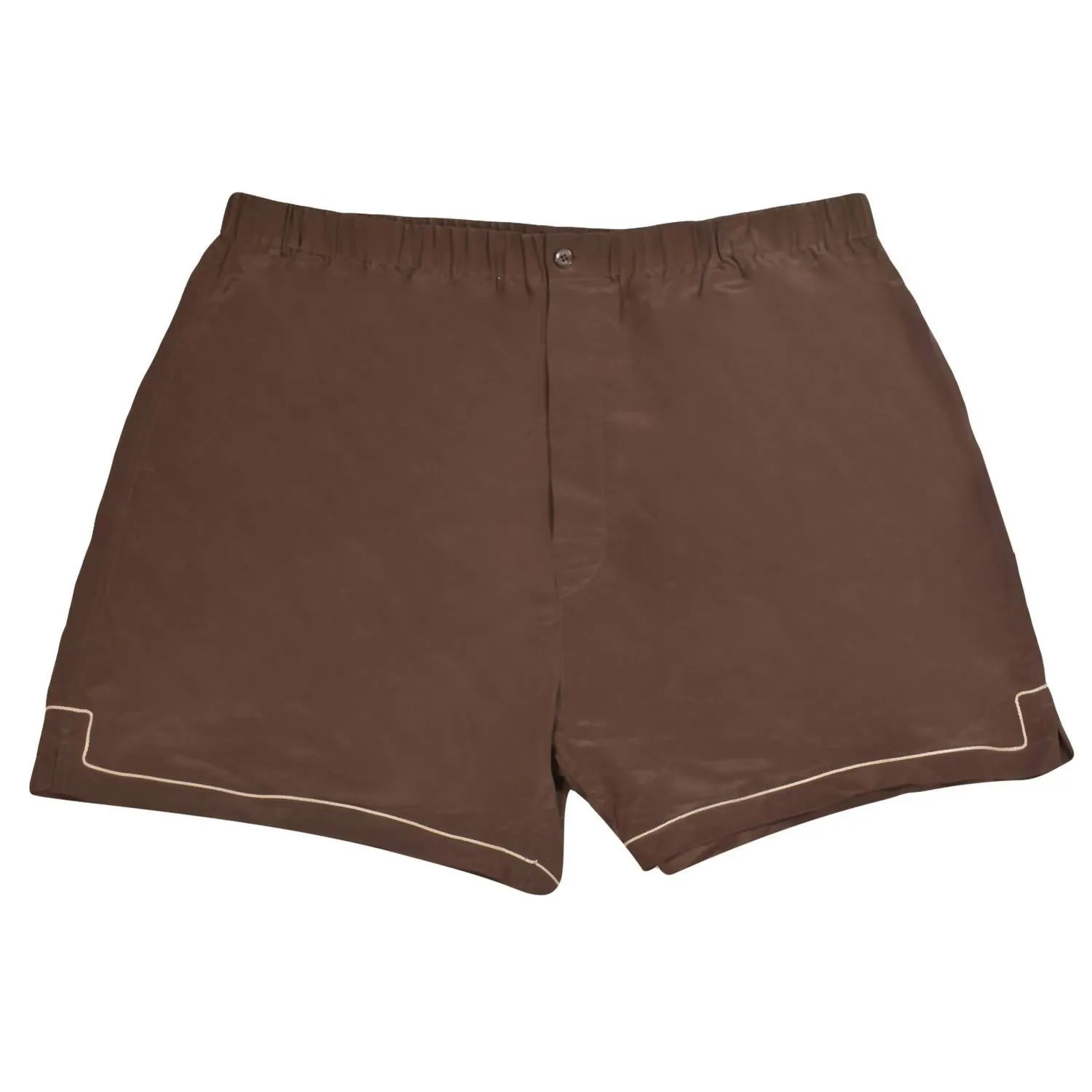 Herren Boxershorts aus brauner Seide