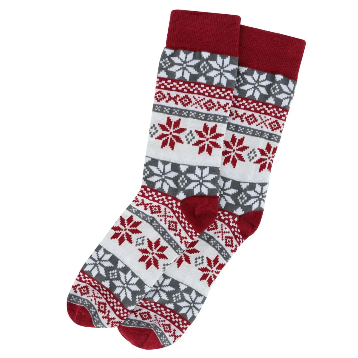 Herren Crew Schneeflocken Weihnachts-Novelty-Socke (1 Paar)