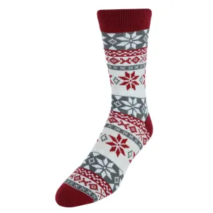 Herren Crew Schneeflocken Weihnachts-Novelty-Socke (1 Paar)
