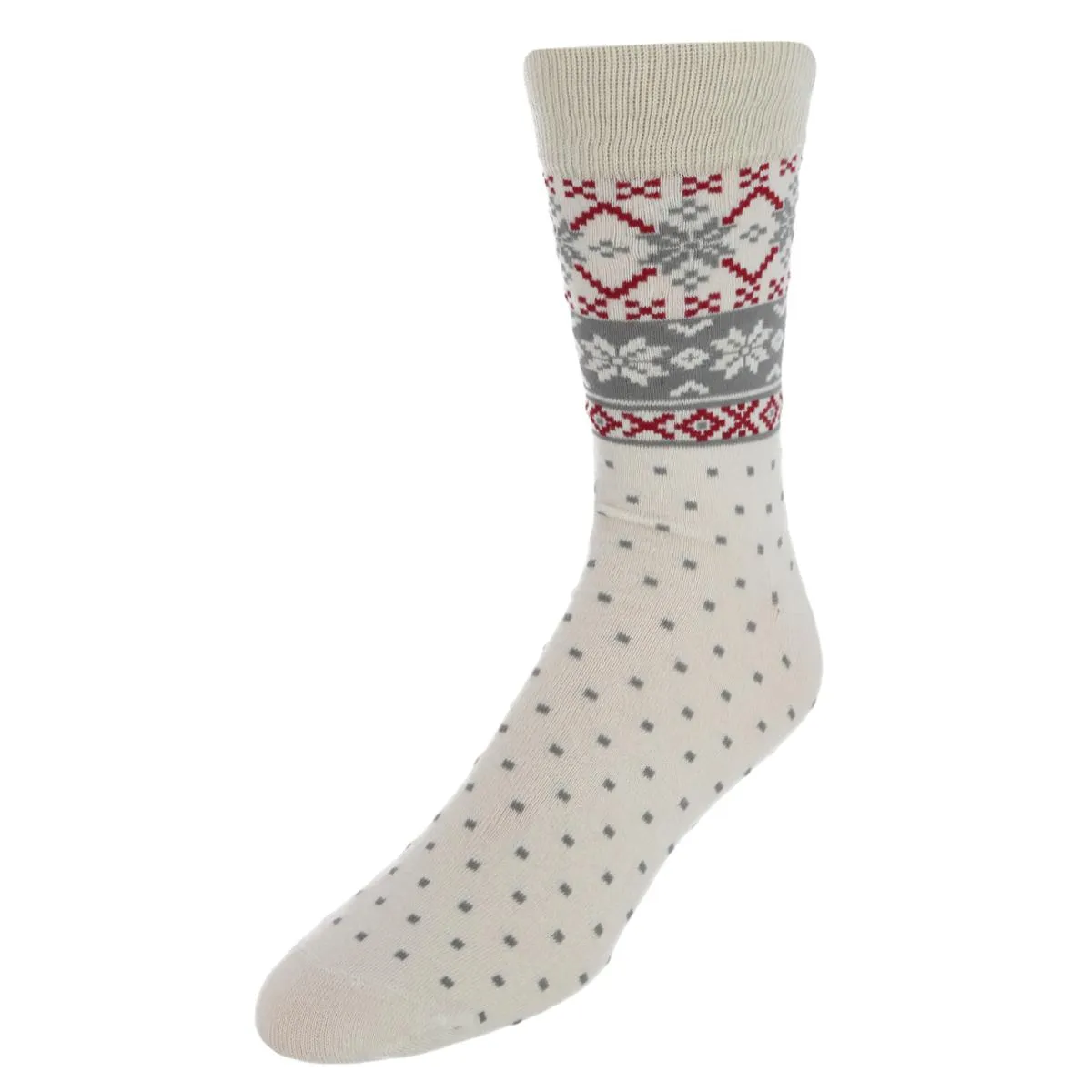Herren Crew Schneeflocken Weihnachts-Novelty-Socke (1 Paar)
