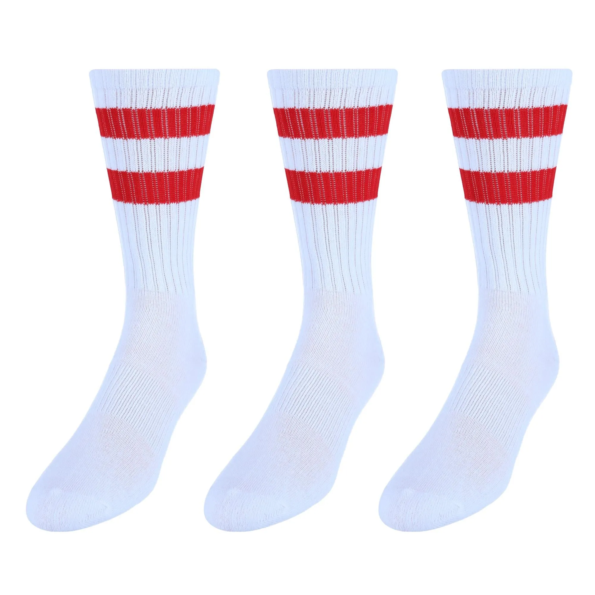 Herren-Crew-Streifensocken (3 Paar)