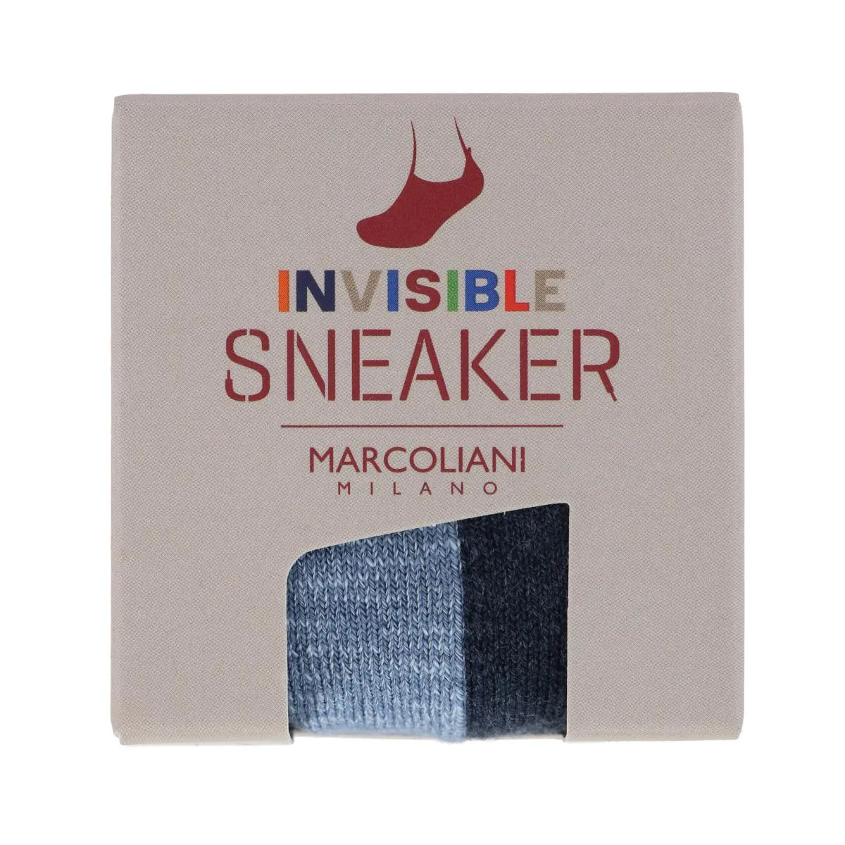 Herren gedämpfte zweifarbige unsichtbare Sneaker-Socken (1 Paar)