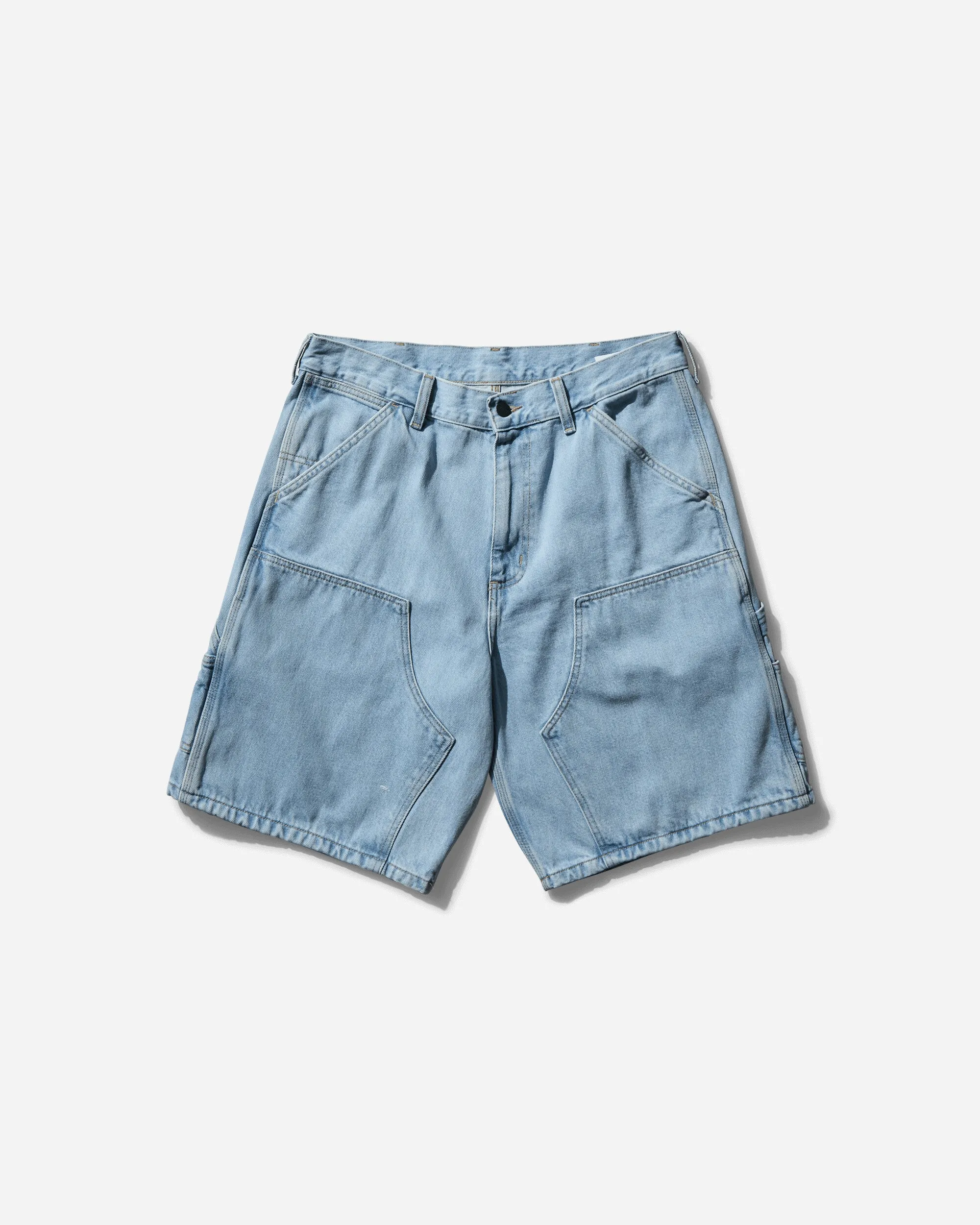 Herren Shorts mit Doppelter Kniepartie Blau (Heavy Stone Bleached)