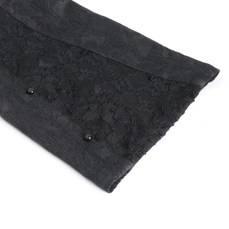 Herren-Gothic-Blumenbestickte Jacquard-Hose