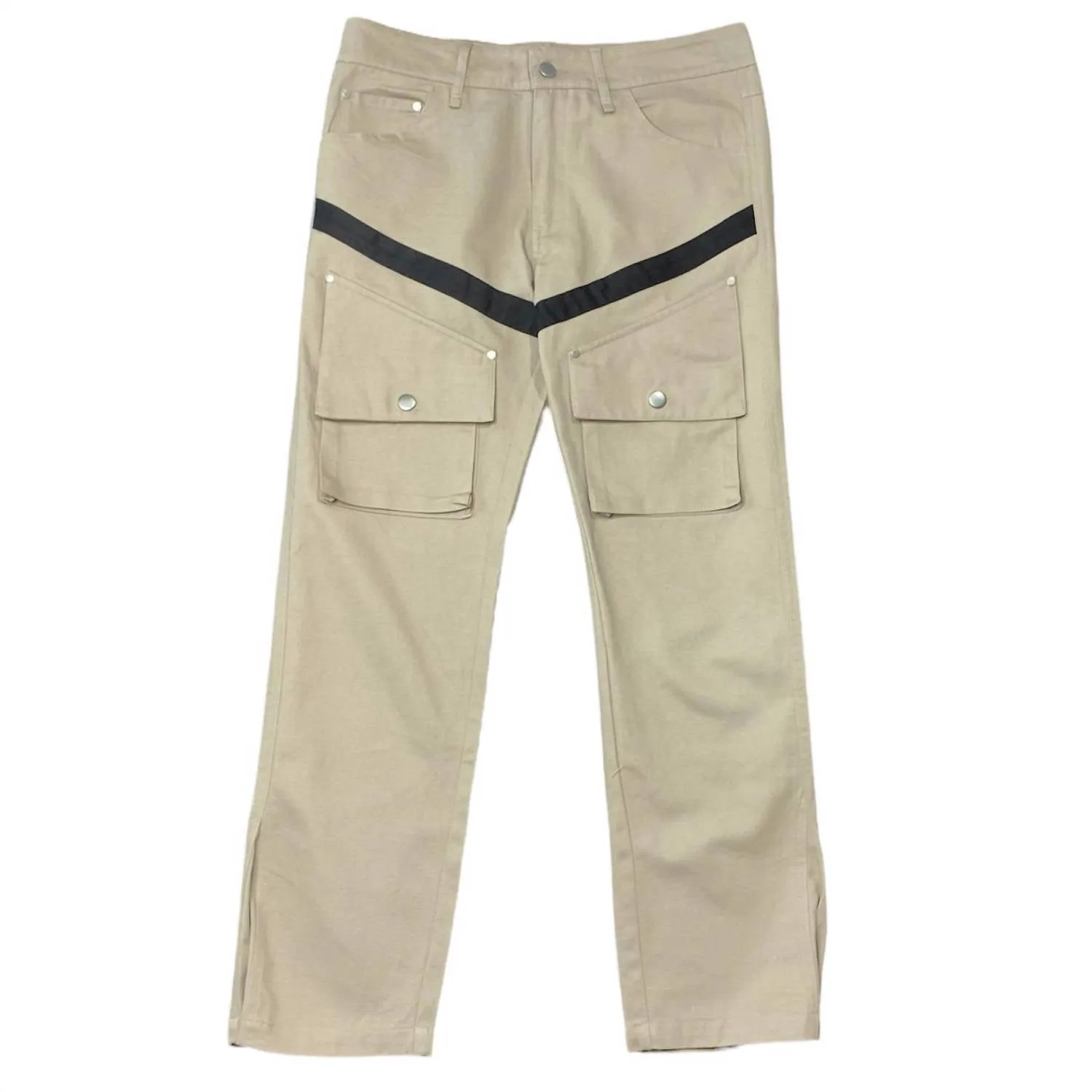 Herren Helix Cargohose Mit Streifen In Steinbraun
