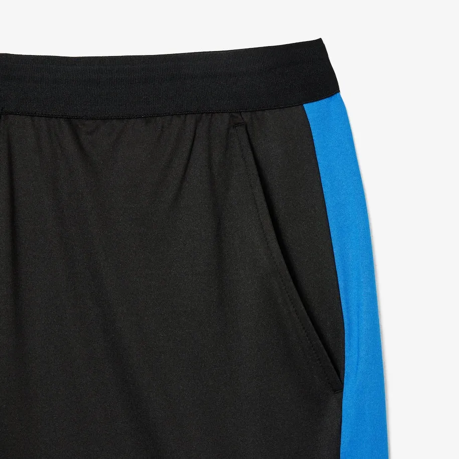 Herren Lacoste Tennis x Daniil Medvedev Regular Fit Shorts Schwarz / Blau Patagonia Kleidung