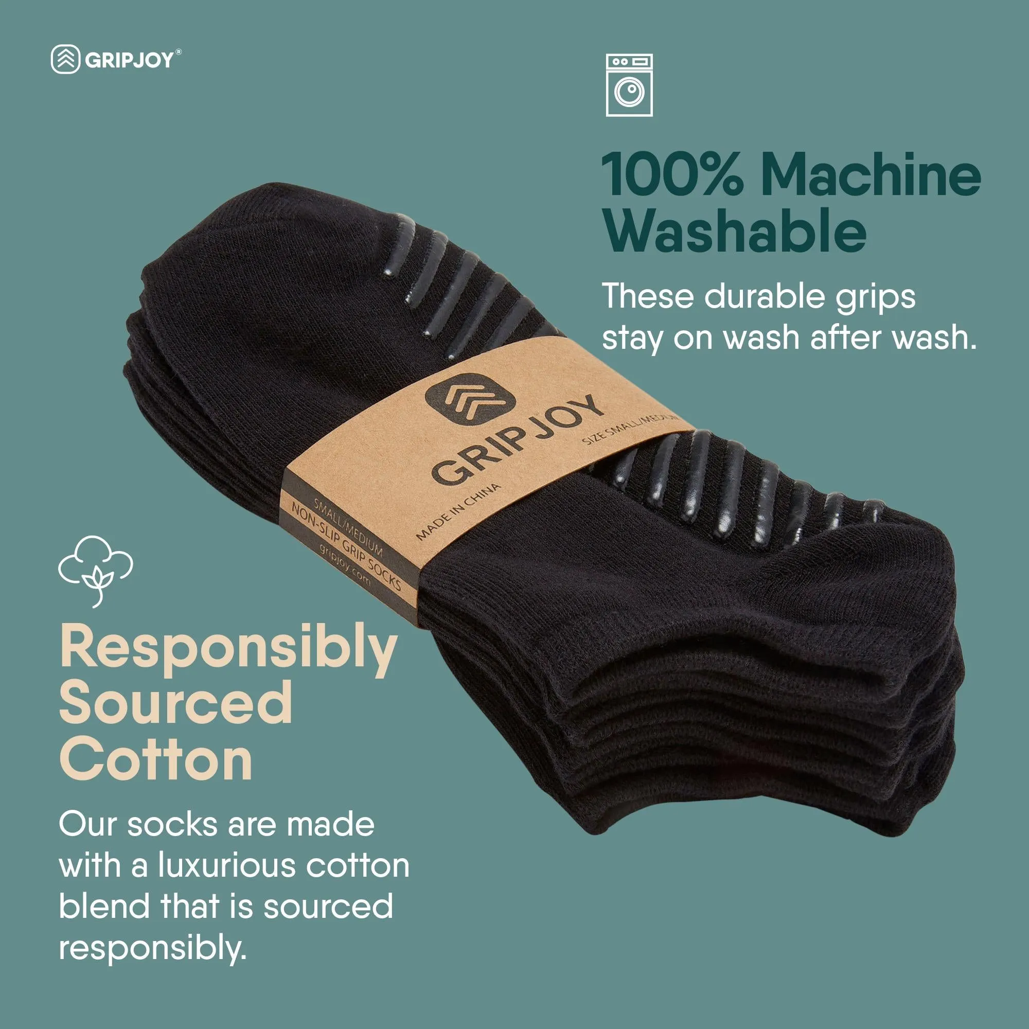 Herren Socken mit Grip, niedriger Ausschnitt (3er Pack)