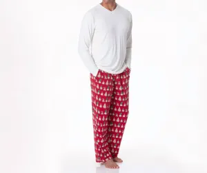 Herren-Pyjamahose mit Druck in Karmesinrote Gnome